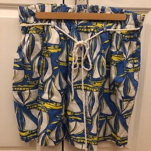 Lilly Pulitzer Elastic Sailboat Skirt sz XL